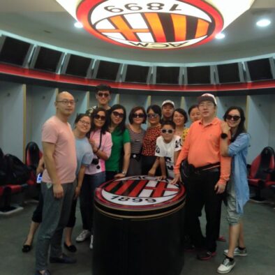 Group photo at San Siro Museum