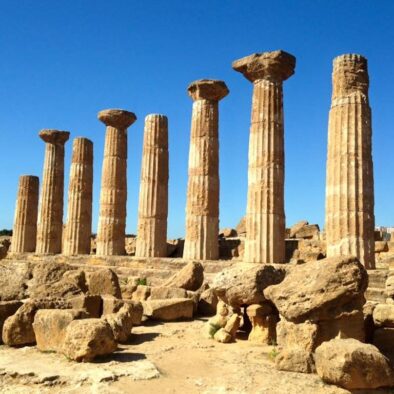 Il Tempio di Ercole, costruito intorno alla fine del VI sec a.C.