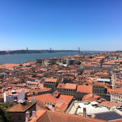 Panorama di Lisbona dal Castello di São Jorge, fondato tra il X e l’XI secolo
