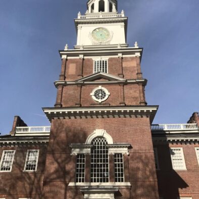 L’Independence Hall, edificio in cui venne discussa e ratificata la Dichiarazione di Indipendenza degli Stati Uniti il 4 Luglio 1776