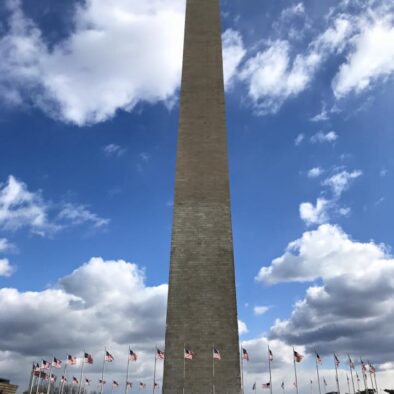 Il Monumento a Washington, obelisco in marmo inaugurato nel 1888