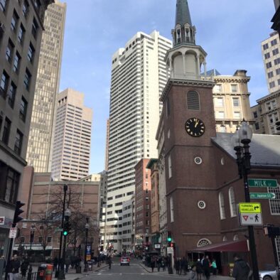 La Old State House, sede dell’assemblea legislativa del Massachusetts fino al 1798