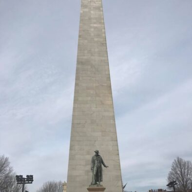 Il Bunker Hill Monument, obelisco dedicato a una delle battaglie più importanti della Rivoluzione Americana
