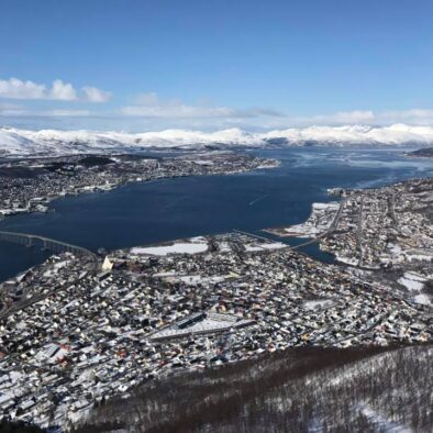 Panorama di Tromsø dal Monte Storsteinen