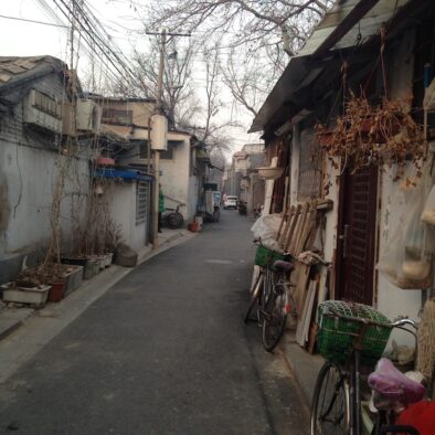 Walking through Beijing narrow alleyways (Hutong) in Houhai area