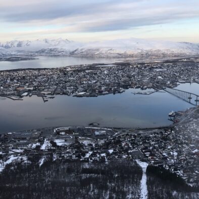 Panorama di Tromsø dal Monte Storsteinen
