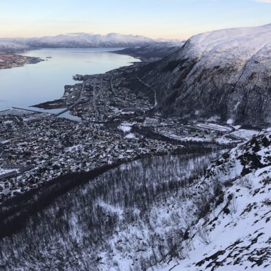 Panorama di Tromsø dal Monte Storsteinen