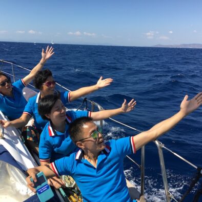 Sailing towards Poros