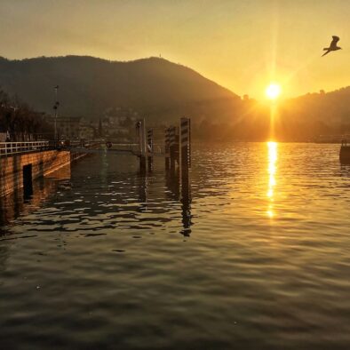 Lake Como at sunset