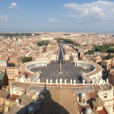 Panorama di Piazza San Pietro dal Campanile dell’omonima Basilica